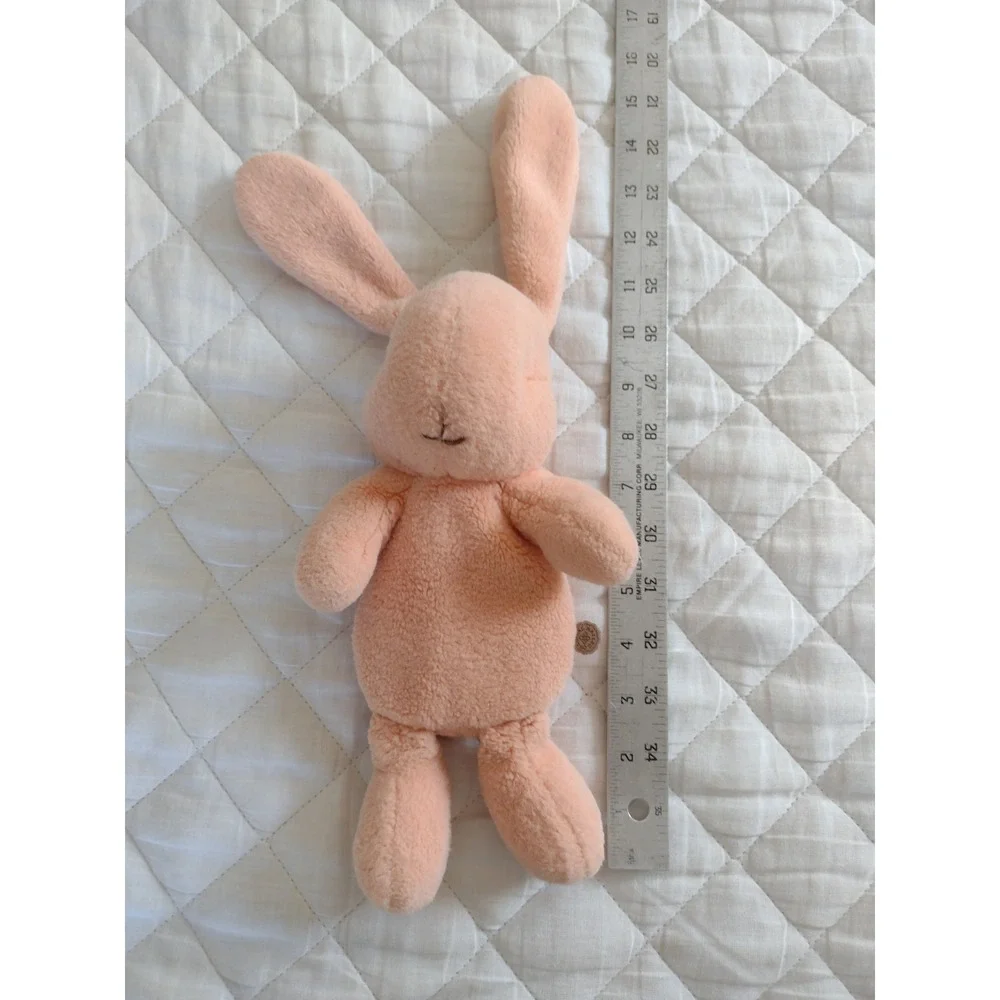 Maileg Soft Bunny Rabbit Plush Peach Stuffed Animal Easter Lovey Luxury 10 Inch